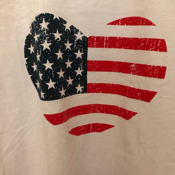 White Stars and Stripes Graphic Tee Tank Top - Picture 4 of 6
